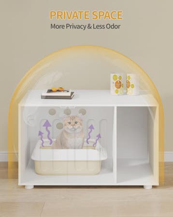 Stijlvolle Katten Toiletkast met Deur en Divider - Modern De, Verzenden, Nieuw