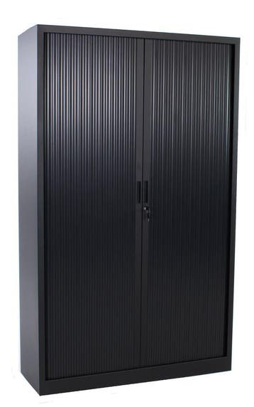 Roldeurkast hoog model zwart STOR 120x43x198, Huis en Inrichting, Kasten | Overige, Ophalen of Verzenden, Nieuw
