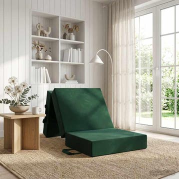 vidaXL Vouwbare Bankbed 75 x 63 x 45 cm Donkergroen, Verzenden, Nieuw