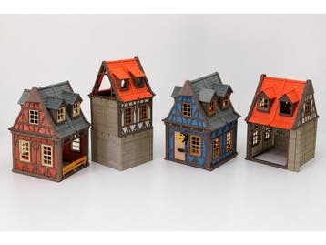 Playmobil Combinatieset Vakwerkhuizen 3716, 7785, 7847 VV..., Ophalen of Verzenden, Gebruikt