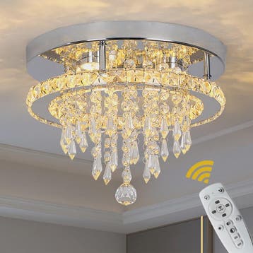 Luxe K9 Kristallen Plafondlamp met Smart LED en Afstandsbedi, Verzenden, Nieuw