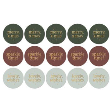 9x Sticker Kerst Groen Bordeaux Rood en Sali (Stickers), Ophalen of Verzenden, Nieuw, Meerdere stickers