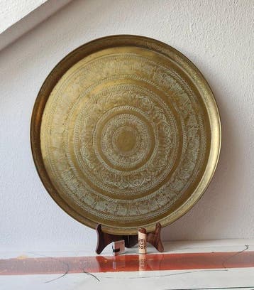 Dienblad - messing / koper - Marokko-Judaica-1900-1940