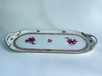 Herend - Schaal - Taartenplaat 36,5 cm Apponyi purpur