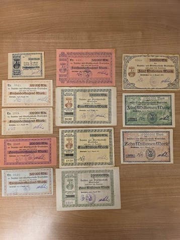 Duitsland. - 12 Banknotes 1923 – Waldsassen – Notgeld, Postzegels en Munten, Bankbiljetten | Europa | Niet-Eurobiljetten
