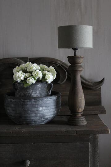 Stenen kruik met oren Grey/black 26 x 25 cm, Huis en Inrichting, Woonaccessoires | Vazen, Ophalen of Verzenden, Nieuw