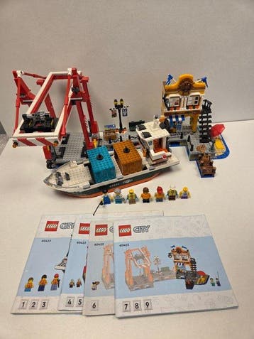Lego Set - 60422 - City - LEGO Haven met vrachtschip 60422, Nieuw