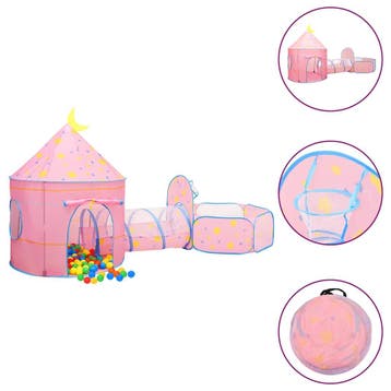 vidaXL Kinderspeeltent met 250 ballen 301x120x128 cm roze, Kinderen en Baby's, Verzenden, Nieuw