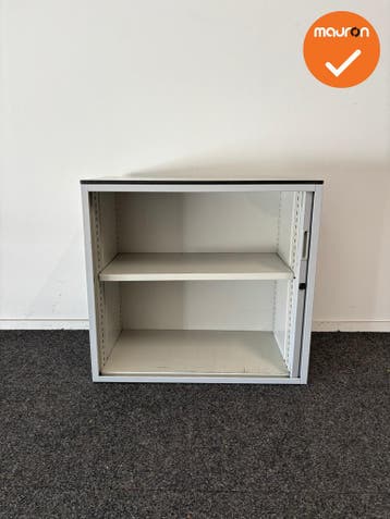 Roldeurkast - Basic - 74x80x45cm - grijs met metalen deuren, Werkplek, Ophalen of Verzenden, Gebruikt, Kast