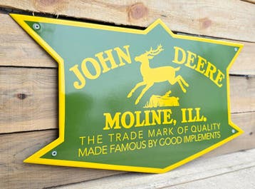 John Deere vintage emaille bord, Verzamelen, Verzenden, Nieuw