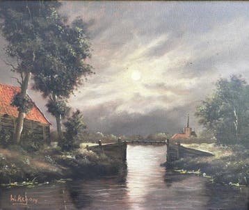 Willem Kroon (1946-2001) - Waterlandschap