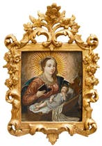 Scuola ispano-fiamminga (XVII) - Madonna con Bambino