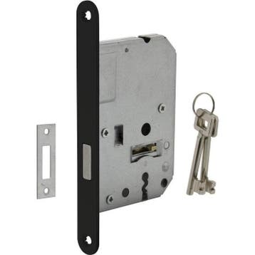 Woningbouw klavier kastslot zwart 55 mm - voor binnendeur..., Ophalen of Verzenden, Nieuw, Overige materialen, Slot