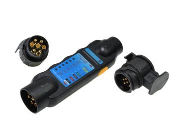7-polige Stekkertester 12v Inclusief 2 Verloopstekker - Stek, Doe-het-zelf en Verbouw, Elektra en Kabels, Ophalen of Verzenden