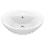 Lavabo keramiek matwit | retourdeal 60% korting, Nieuw, Minder dan 100 cm, Wasbak of Wastafel, 25 tot 50 cm
