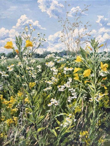 Irina Alex (1961) - Fleurs sauvages au bord du Champ