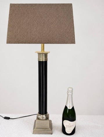 Tafellamp - Empire Style - Staal, Textiel
