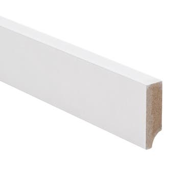 Budgetline MDF plint 40x12mm V313 wit gegrond recht, Overige materialen, Verzenden, 50 tot 150 cm, Overige typen