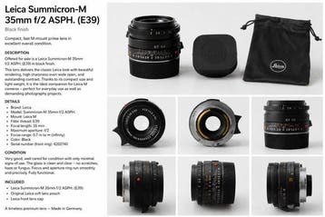 Leica Summicron-M 35mm f/2 ASPH. (E39) Cameralens