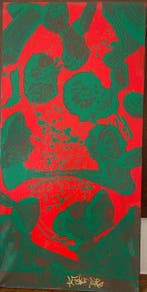 Augustin François Archiguille (1932-2017) - Vert sur rouge