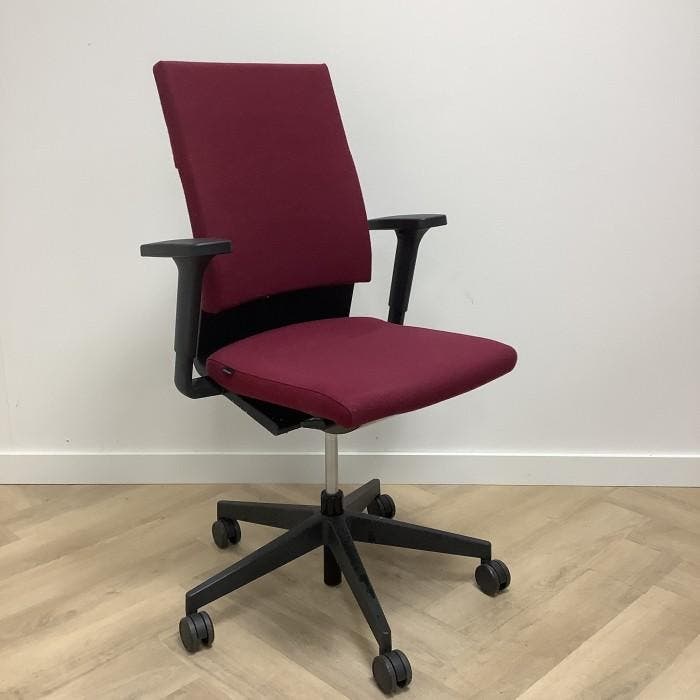 Wilkhahn Neos ergonomische bureaustoel, Bordeauxrood - zwart, Huis en Inrichting, Bureaustoelen, Bureaustoel, Gebruikt, Ergonomisch