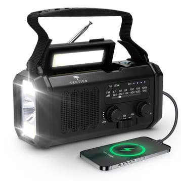 Noodradio Solar Dynamo 10000 mAh Powerbank Zaklamp, Verzenden, Nieuw, Radio
