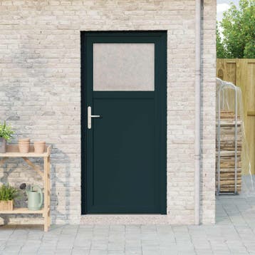 vidaXL Zij-ingangsdeur 98 x 198 cm PVC Antraciet, Verzenden, Nieuw