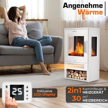 Sfeerhaard elektrisch - Elektrische haard - Met verwarming -, Verzenden, Zo goed als nieuw