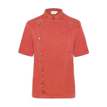 GGM Gastro | KARLOWSKY | Koksjas Met Korte Mouwen Jeans |, Verzenden, Nieuw, Rood, Overige typen