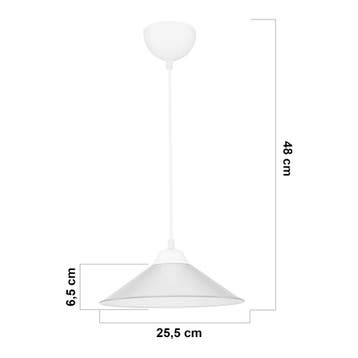 [lux.pro] Hanglamp Hereford E27 wit en transparant, Verzenden, Nieuw