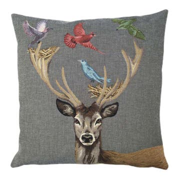 gobelin kussen funky Hert nest 45x45cm, Verzenden, Nieuw