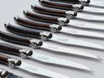 Laguiole - 12x Steak knives - Dark Brown - incl. Certificate
