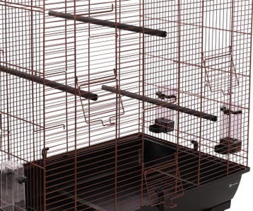 Vogelkooi Macha – Koper/Zwarte Binnenkooi voor Parkieten,., Verzenden, Nieuw, Overige materialen, Vogelkooi