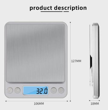 Precisie Digitale Weegschaal - Luxe RVS Platform met LCD Dis, Boeken, Gezondheid, Dieet en Voeding, Verzenden, Nieuw