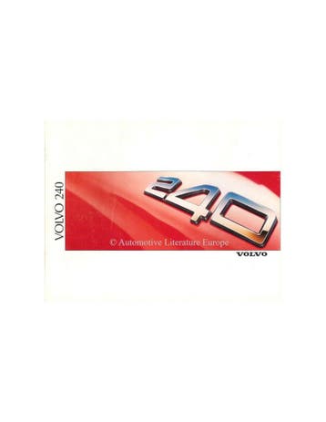 1988 VOLVO 240 BROCHURE ITALIAANS, Nieuw, Volvo, Author
