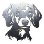 Wanddecoratie metaal van hondenras teckel, Verzenden, Nieuw