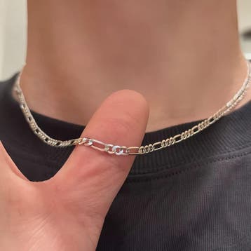 Stijlvolle 3mm Figaro Ketting voor Heren - Roestvrij Staal, Verzenden, Nieuw