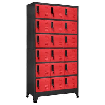 vidaXL Lockerkast 90x40x180 cm staal antracietkleurig en, Verzenden, Nieuw