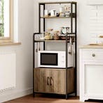 Keukenrek met Kast en Haken – Hout & Metaal Opbergrek, Huis en Inrichting, Verzenden, Nieuw