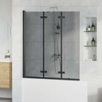 vidaXL Douche Omhulsel Zwart 130 x 138 cm ESG-glas en, Verzenden, Nieuw