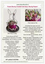 Frame bunny creatief met kleur fleurig pasen! stel zelf je, Ophalen of Verzenden, Nieuw
