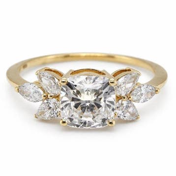 Zonder minimumprijs - Ring - 14 karaat Geel goud - 2.09ct., Sieraden, Tassen en Uiterlijk, Nieuw
