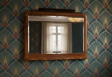 Spiegel - Hout, Glas - Art Deco