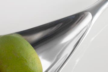 Handgemaakte decoratieve kom SILVER LEAF 60cm zilver, Ophalen of Verzenden, Nieuw