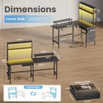 Bureau - Computertafel - Computerbureau - 150x100 cm - Zwart, Huis en Inrichting, Bureaus, Verzenden, Zo goed als nieuw