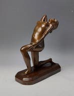 Henri Mathy (1897-1978) - sculptuur, Sensucht - 26.5 cm -