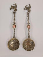 Lepel (2) - .925 zilver, Rodocrosita - Zilver 925 en