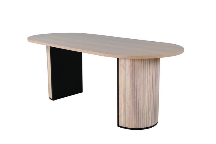 Eettafel - Rika - 200x90 cm - Whitewash - Jörn, Huis en Inrichting, Tafels | Eettafels, Verzenden