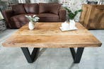 Design salontafel IRON CRAFT 100cm mangohout ijzer, Ophalen of Verzenden, Nieuw