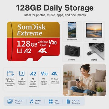 Snelle Micro SDXC Kaart 128GB/256GB/512GB/1TB/2TB - Class 10, Verzenden, Nieuw